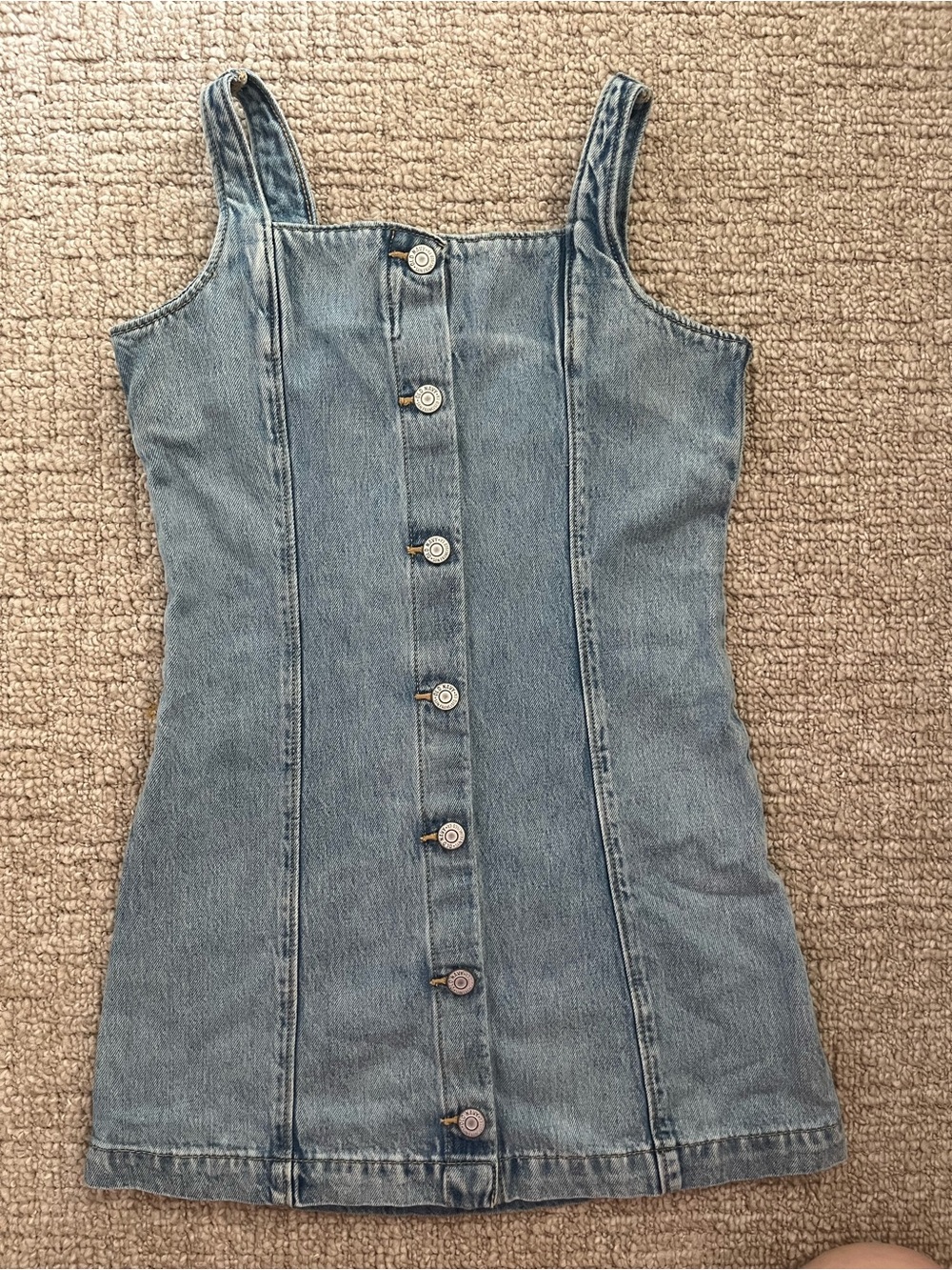 Old Navy Light Blue Denim Button-Front Sundress
